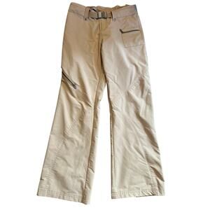 Athleta Belted Zip Ski Pants.  Tan Size 8